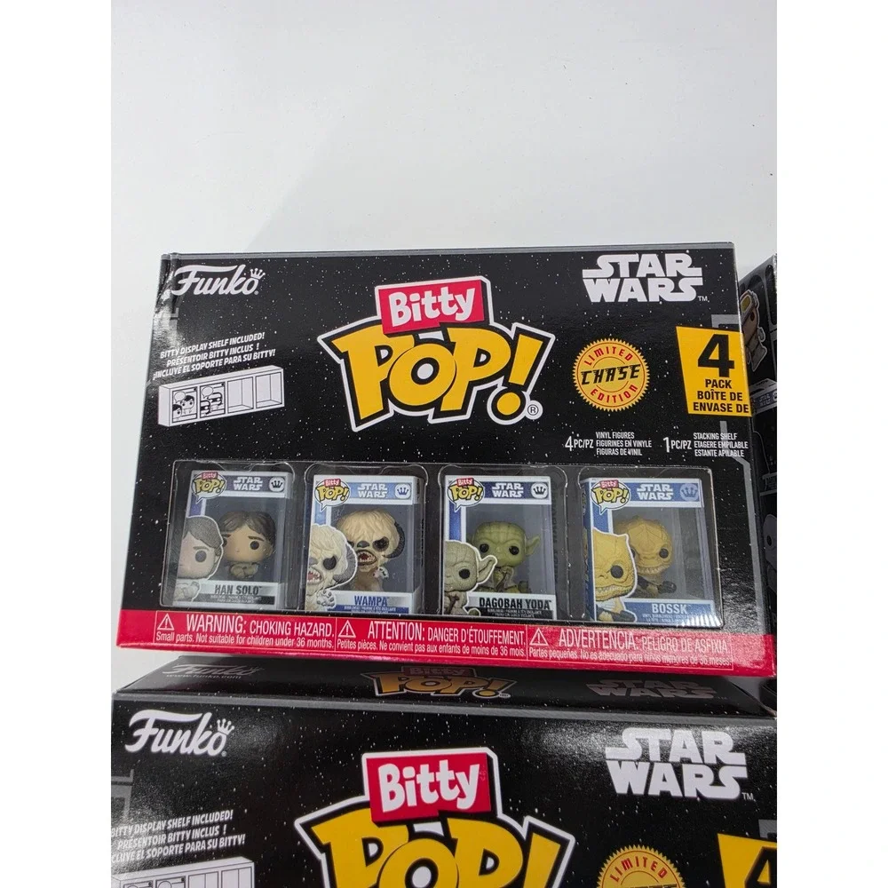 Funko Bitty Pop Star Wars 4-Pack Lot 16 Figures Darth Vader Leia Boba Fett Chase